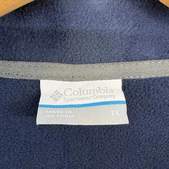 Columbia Mens Navy Mt Village Softshell Jacket 1X Outdoorsy Fleece Lined‎ NWT - Picture 8 of 9